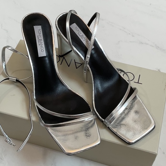 Tony Bianco Corso Sandal in Metallic Silver, Size: 8 - Picture 7 of 11